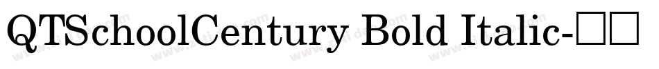 QTSchoolCentury Bold Italic字体转换